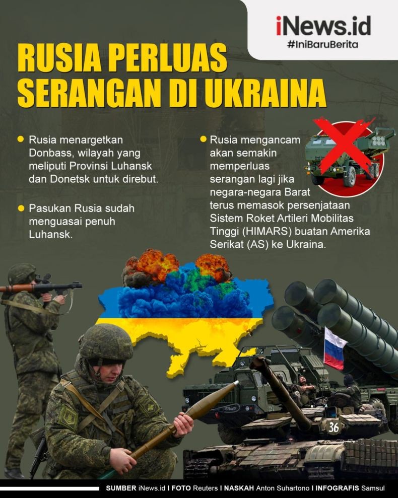 Infografis Rusia Perluas Target Serangan di Ukraina