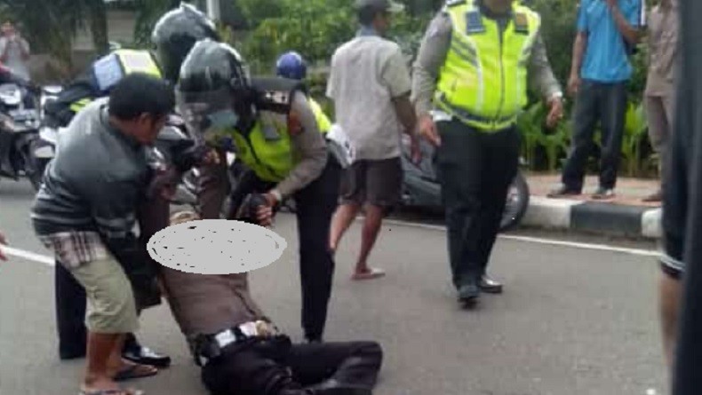 Polisi di Pariaman Terluka Parah Ditabrak saat Razia, Paha Tertancap Batang Setang Motor