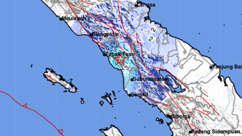 Gempa Magnitudo 4,7 Guncang Aceh Selatan