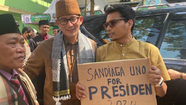 Didoakan Pimpinan Ponpes Al Rosyid Jadi Presiden, Sandiaga Uno Lafazkan Ayat Surat Al-Imran