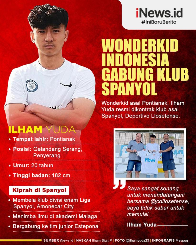 Infografis Wonderkid Indonesia Ilham Yuda Gabung Klub Spanyol