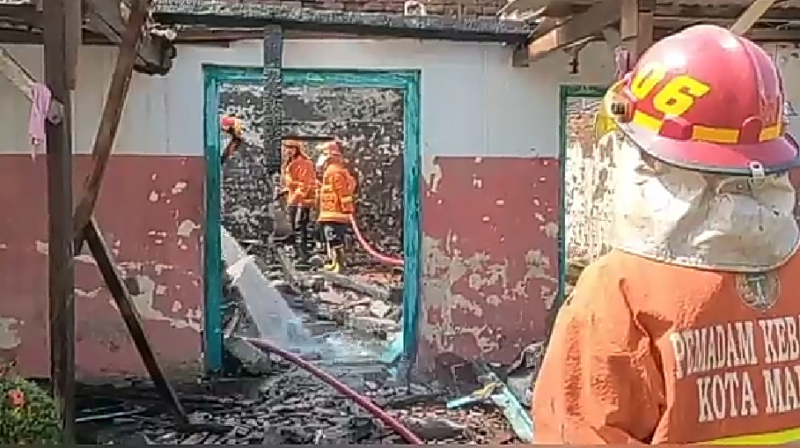 Rumah di Madiun Ludes Terbakar gegara Pemilik Lupa Matikan Kompor 