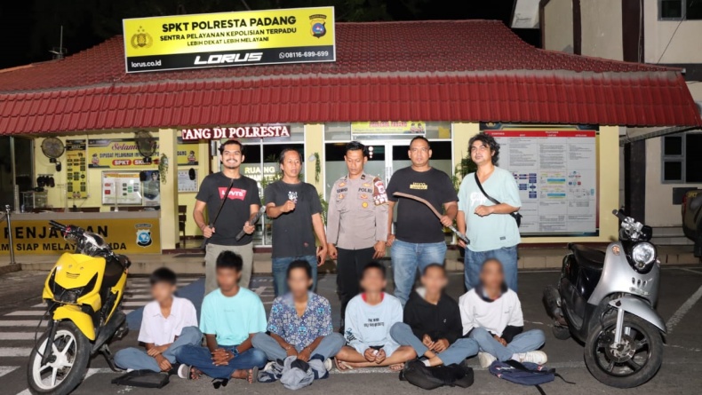 6 Pelajar di Padang Diangkut Polisi, Simpan Celurit di Balik Seragam