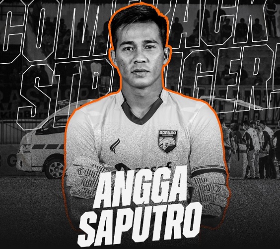 Wajah Kehantam Lutut, Kiper Borneo FC Angga Saputra Mendapat 11 Jahitan