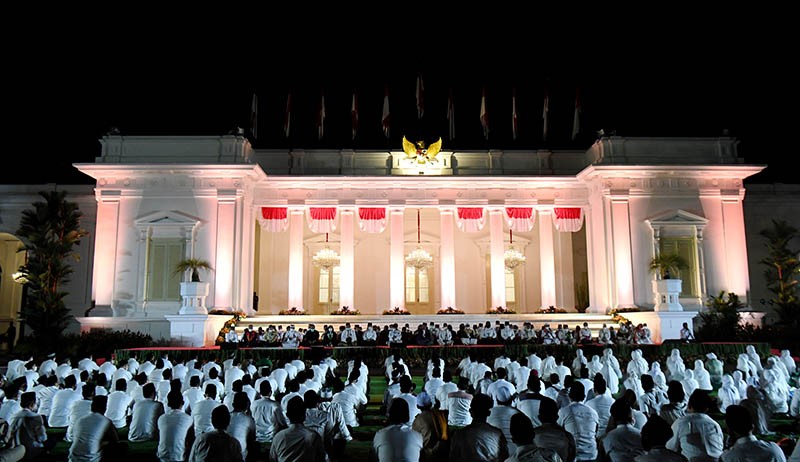 Suasana Zikir dan Doa Kebangsaan 77 Tahun Indonesia Merdeka di Istana - Bagian 1