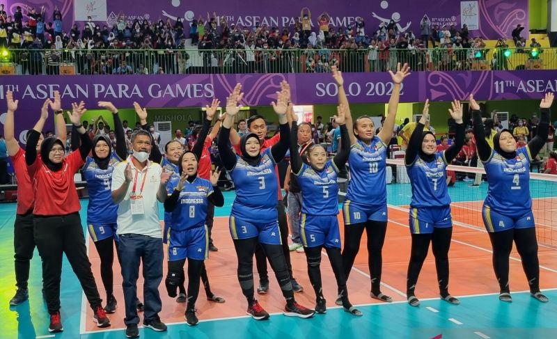  Bantai Thailand 3-0, Tim Voli Duduk Putri Indonesia Raih Emas ASEAN Para Games 2022