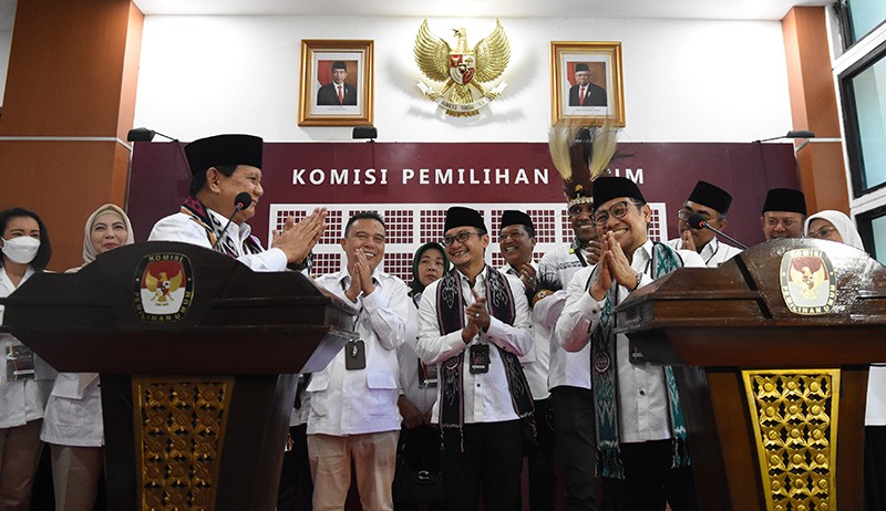 Prabowo - Cak Imin Kompak, Daftar Bareng Partai Gerindra dan PKB ke KPU  - Bagian 2