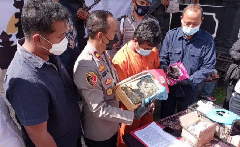 Polisi Tangkap Satpam di Denpasar Penerima Paket Ganja 1 Kg dari Napi 
