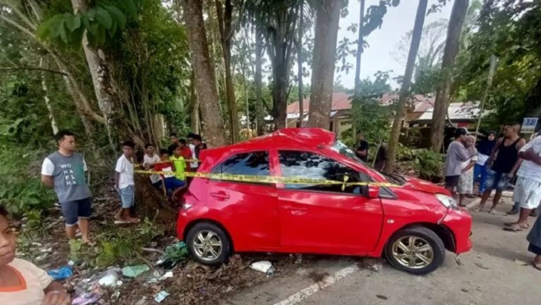 Anggota Propam Ngebut Bawa Mobil lalu Tabrak Pohon, 1 Orang Tewas, 3 Terluka