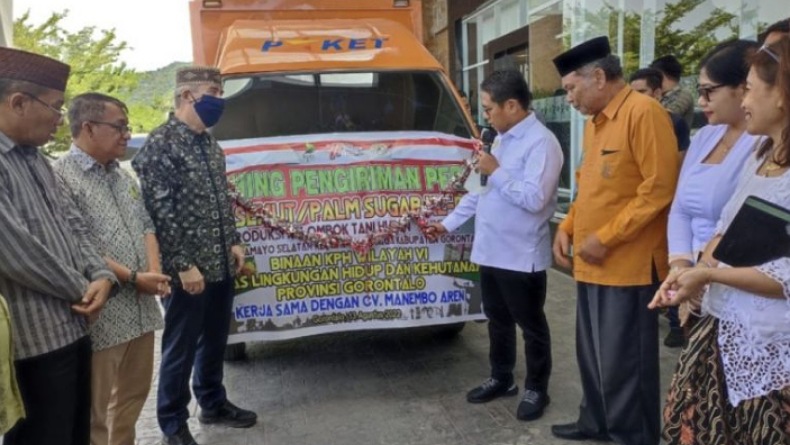 Gorontalo Ekspor 500 Ton Gula Semut Produk Kelompok Tani Huyula ke Dubai