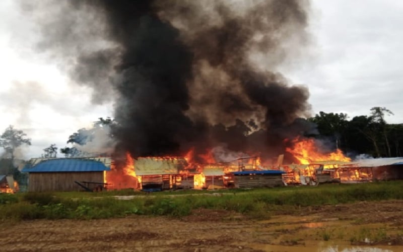 Aksi Teror, KKB Bakar Fasilitas Pemda di Intan Jaya