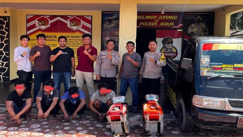Polisi Tangkap 2 Pencuri Mesin Quick Traktor dan Pompa Air di Bangka Barat