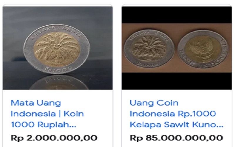 Harga Koin Rp1.000 Kelapa Sawit di Marketplace, Ada yang Tembus Rp85 Juta