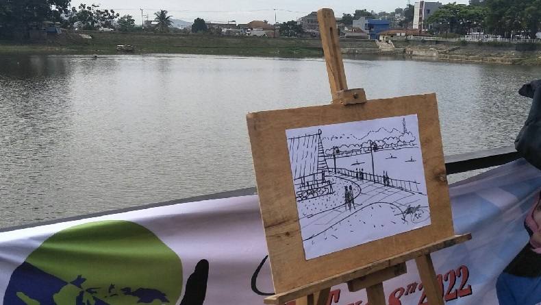 Memang Arsitek Andal, Ridwan Kamil Lukis Sketsa Situ Ciburuy Dalam 3 Menit