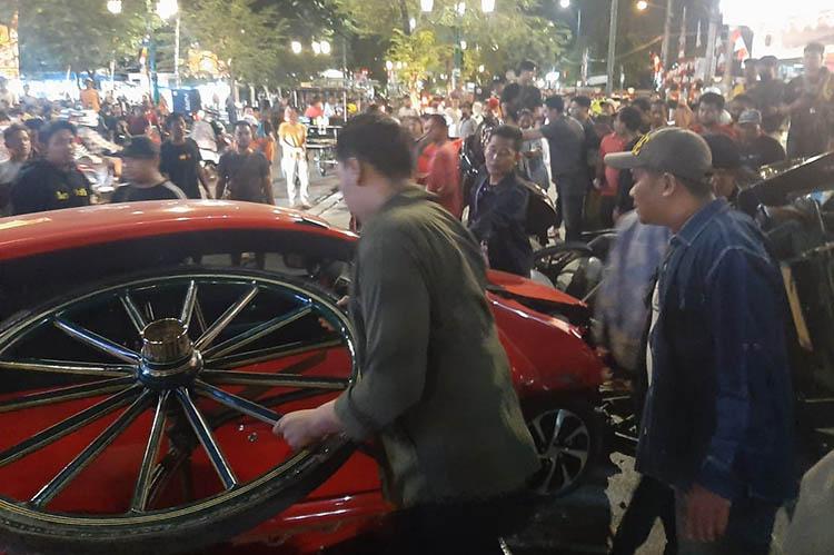 Mobil Sedan Tabrak Andong di Malioboro, Kerugian Capai Rp50 Juta 