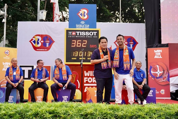 Erick Thohir hingga Raffi Ahmad Launching Hitung Mundur Tissot  Satu Tahun Menuju FIBA Basketball World Cup 2023 