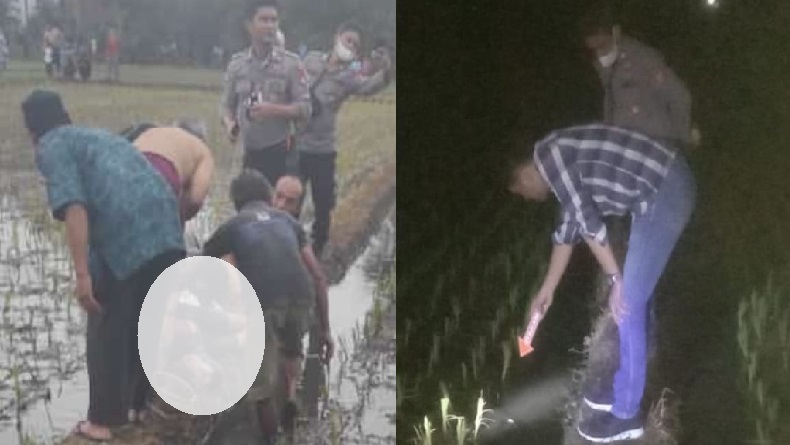 Cibeureum Tasikmalaya Geger, Pencari Belut Temukan Mayat Pria Terbenam di Sawah 