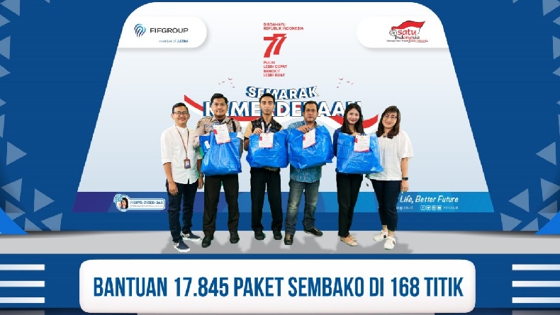 Semarak HUT ke-77 RI, FIFGROUP Bagikan 17.845 Paket Sembako Nusantara di 168 Titik