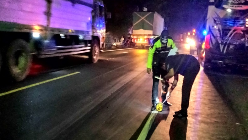 Bus PO Haryanto Tabrak Motor di Sragen, 1 Orang Tewas