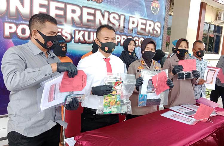 Operasi Pekat, Polres Kulonprogo Tangkap 6 Penjudi Online