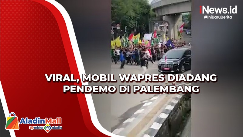 Viral, Mobil Wapres Diadang Pendemo di Palembang