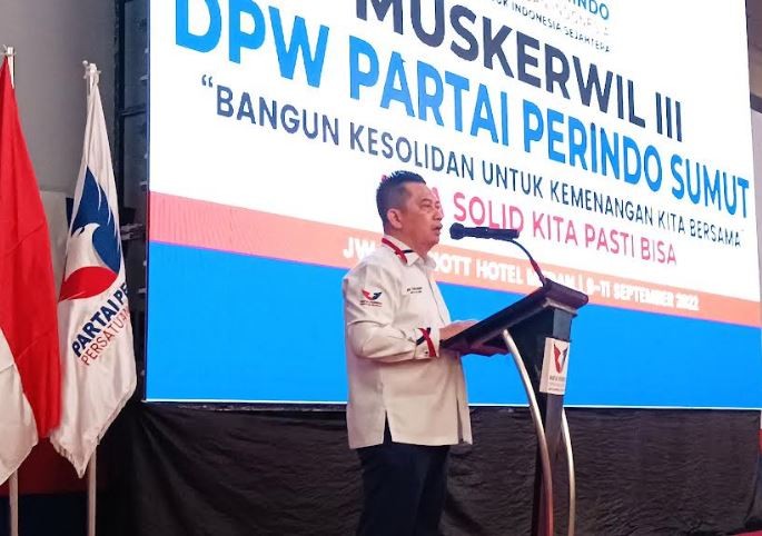 Muskerwil III Perindo Sumut, Ketua DPW Rudi Zulham Target Menangkan Pemilu 2024