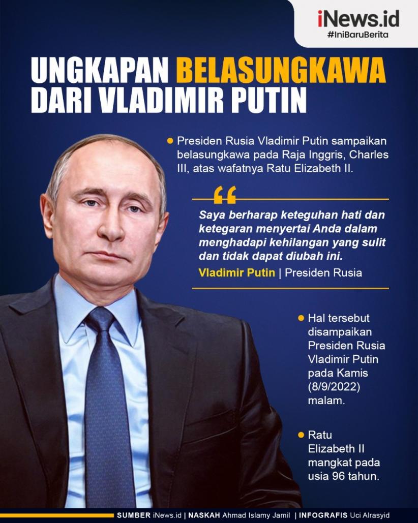 Infografis Ungkapan Belasungkawa dari Vladimir Putin