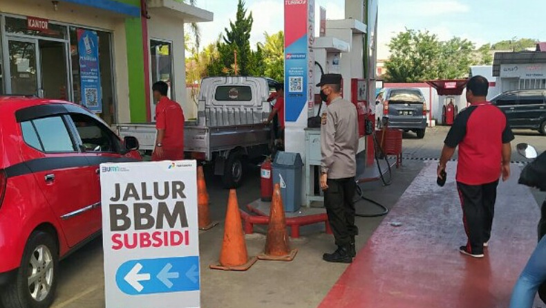 Polres Minahasa Masih Pantau Pengisian BBM di Sejumlah SPBU Pascapenyesuaian Harga