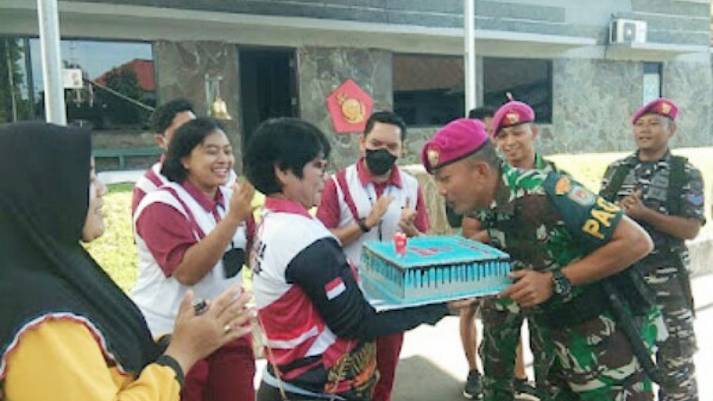 Personel Polres Bitung Datangi Markas Satuan TNI AL, Ini yang Dilakukan
