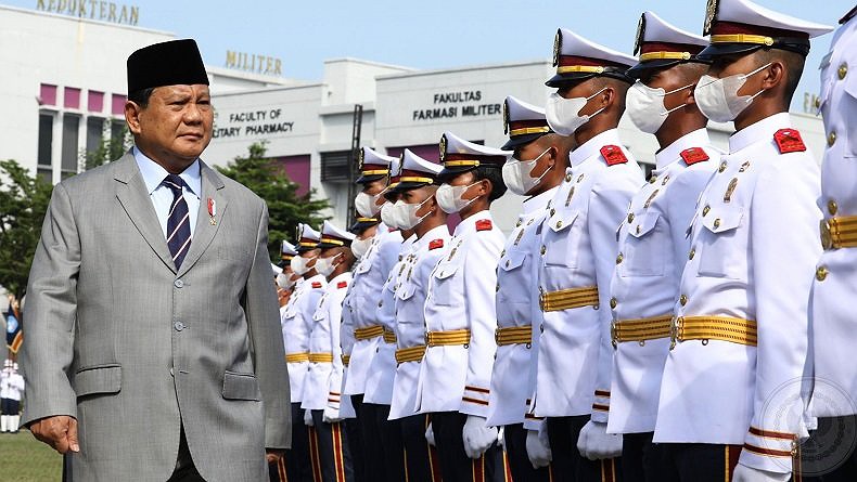 Peringatan HUT ke-77 TNI di Istana, Prabowo: Kita Harus Kompak dan Waspada