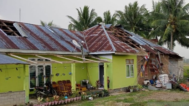5 Bangunan Warga di Desa Payu Gorontalo Rusak Diterjang Puting Beliung