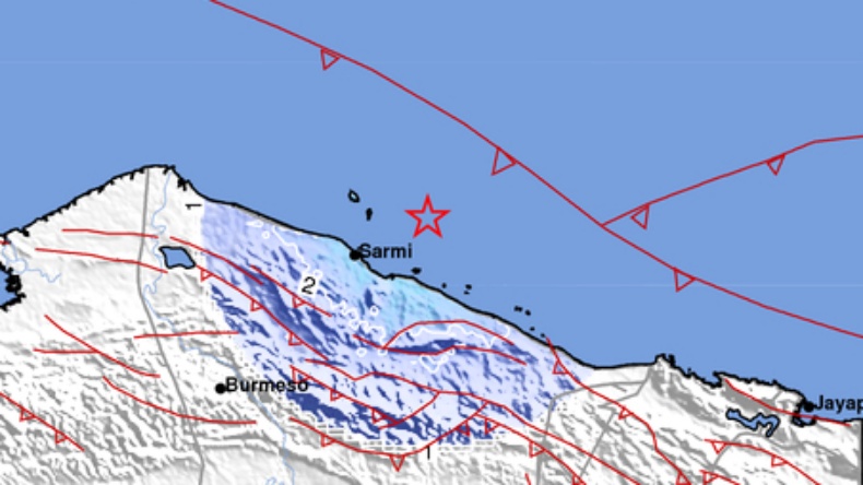Gempa Terkini Magnitudo 4,5 Guncang Sarmi Papua