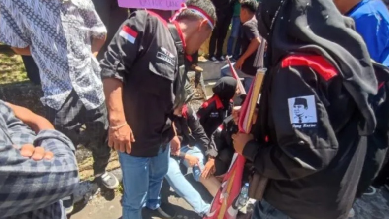 8 Mahasiswa Aceh Tengah Cedera saat Demo Tolak Kenaikan BBM, Kapolres Minta Maaf