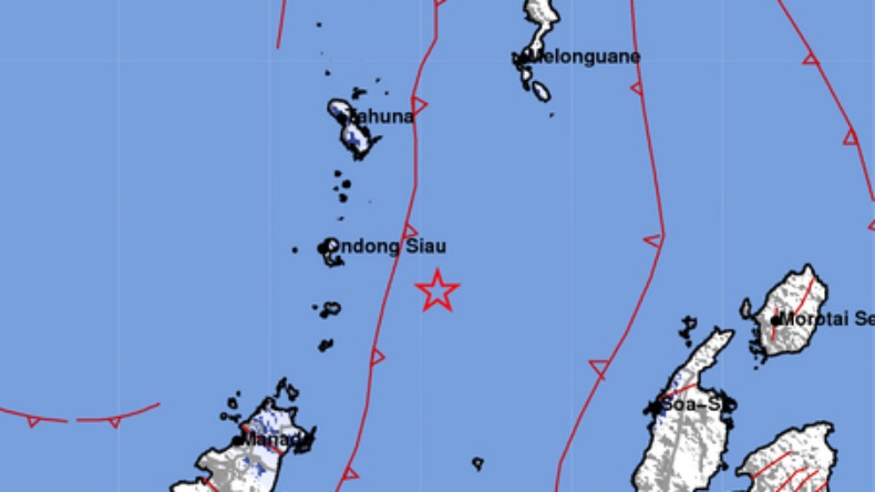 Gempa Terkini Magnitudo 4,8 Guncang Kepulauan Sitaro