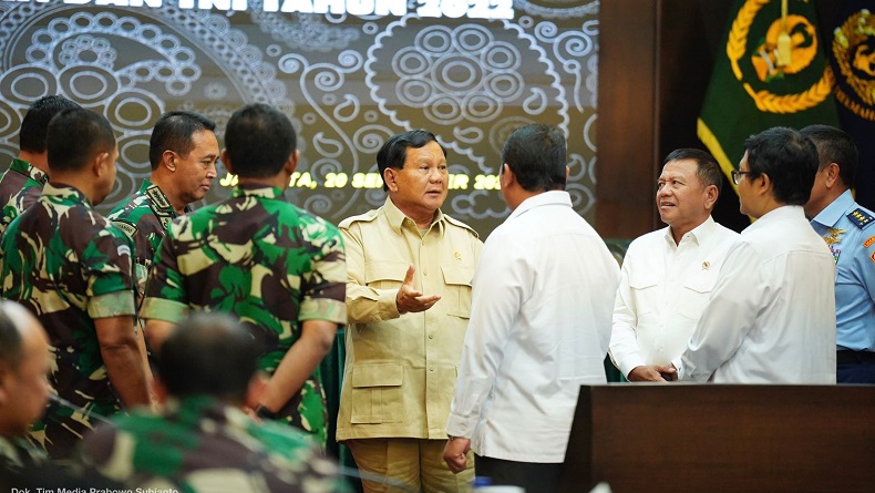 Prabowo dan Wakasad Brainstorming Konsep Pengelolaan Pertahanan Teritorial