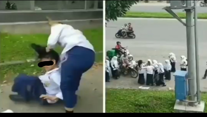 Viral Siswi SMP Di-bully Teman Sekolah di Jalanan Kota Medan, sempat Jadi Tontonan
