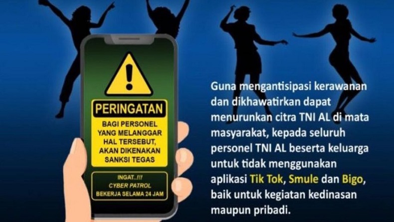 Beredar Larangan Anggota TNI AL Main TikTok, Kadispenal: Aturan Lama, Sekarang Boleh