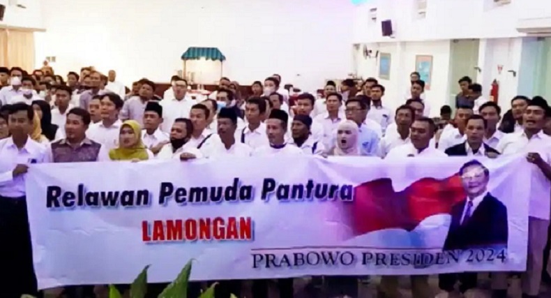 Deklarasi Relawan Prabowo Terus Mengalir, Pemuda Lamongan: Kami Butuh Pemimpin Tegas