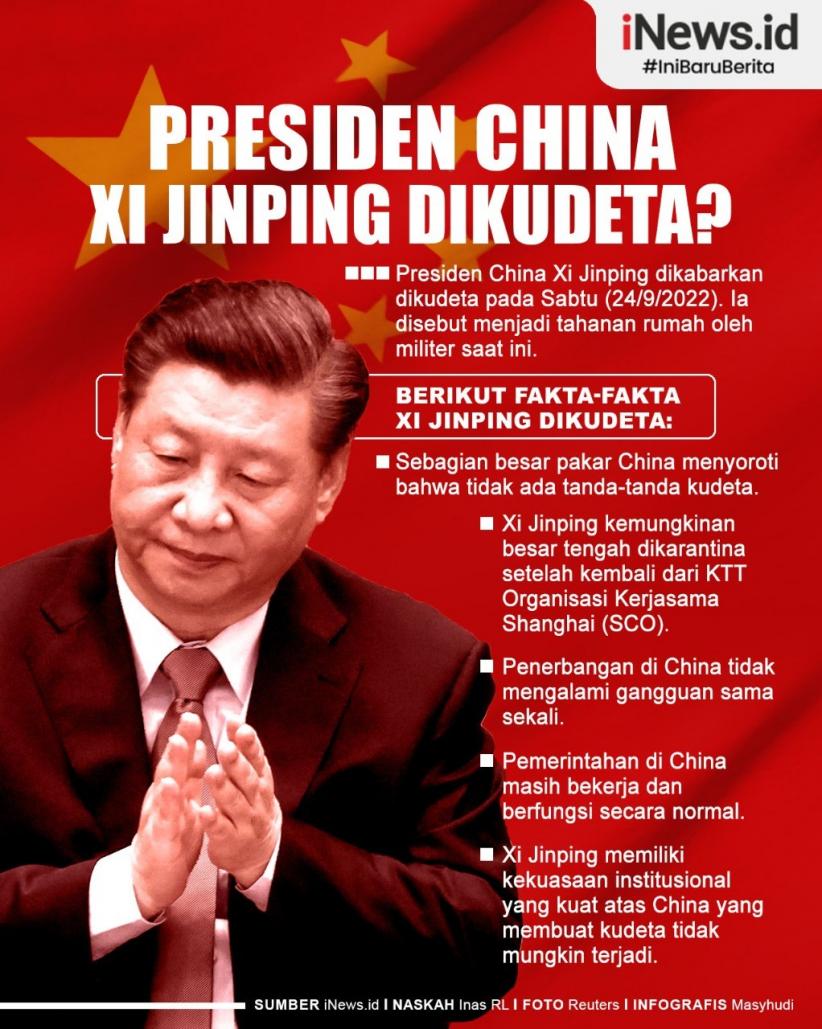Infografis Presiden China Xi Jinping Dikudeta? 