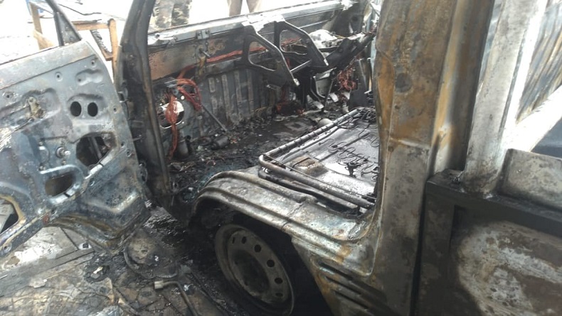 Usai Isi BBM, Mobil Pikap Terbakar di Garut, Sopir dan Penumpang Luka-luka