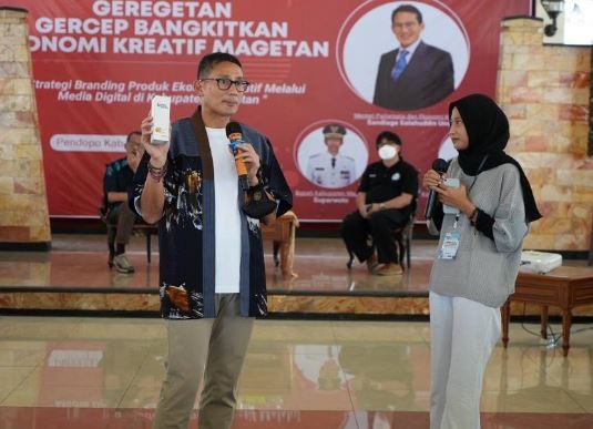 Sandiaga Uno Kunjungi Magetan, Dorong Pelaku Ekraf Daftarkan HKI