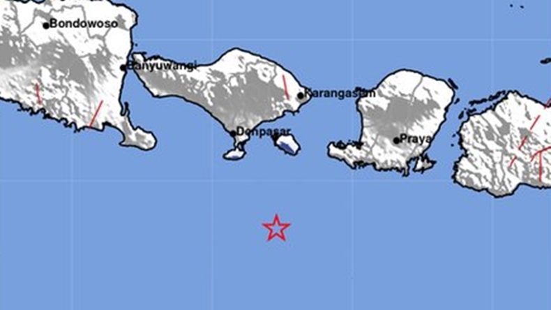 Gempa Terkini Magnitudo 4,2 Guncang Kuta Bali