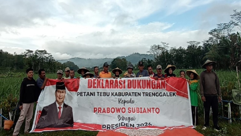 Petani Tebu Trenggalek Dukung Prabowo Presiden di Pilpres 2024, Ini Alasannya