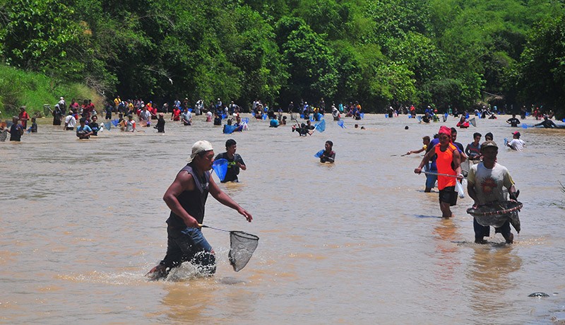 Tradisi Tubo, Warga Grobogan Bersama-sama Tangkap Ikan di Sungai - Bagian 2