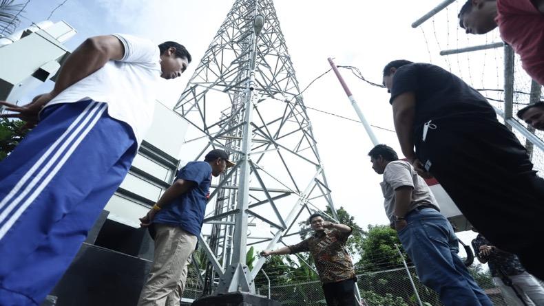 Atasi Blank Spot, Diskominfo Bangka Barat Bangun Menara BTS