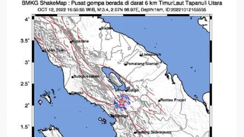 Tapanuli Utara Kembali Diguncang Gempa, Getaran Dirasakan Warga Tarutung