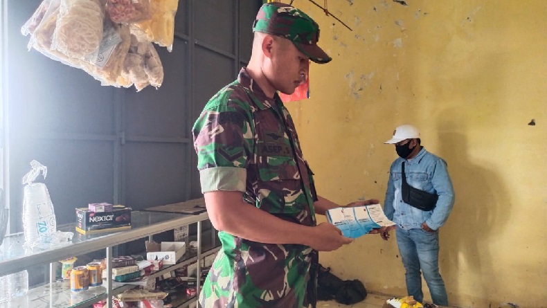 Heboh, Warung di Sukawening Garut yang Diduga Jual Obat Terlarang Digerebek Tentara
