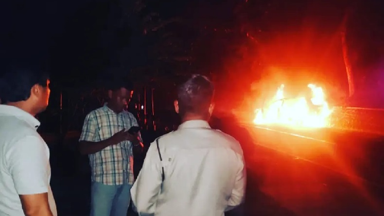 Avanza yang Terbakar di Cikijing-Kuningan Dipastikan akibat Korsleting Listrik