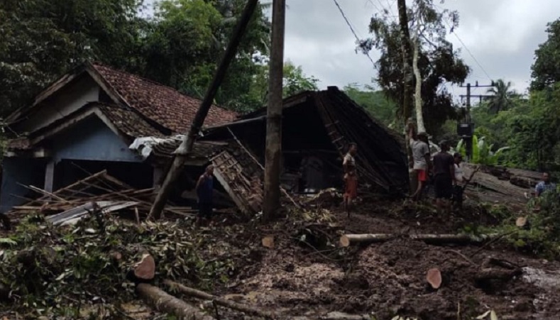 Longsor Terjang Jember, 2 Rumah Warga Tertimbun Tanah
