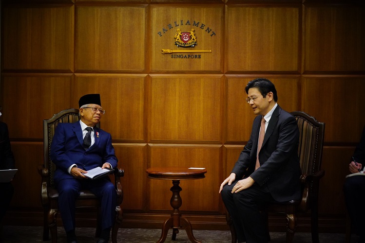 Wapres Ma’ruf Amin Bertemu Wakil PM Singapura, Bahas Kerja Sama Ekonomi hingga Pariwisata